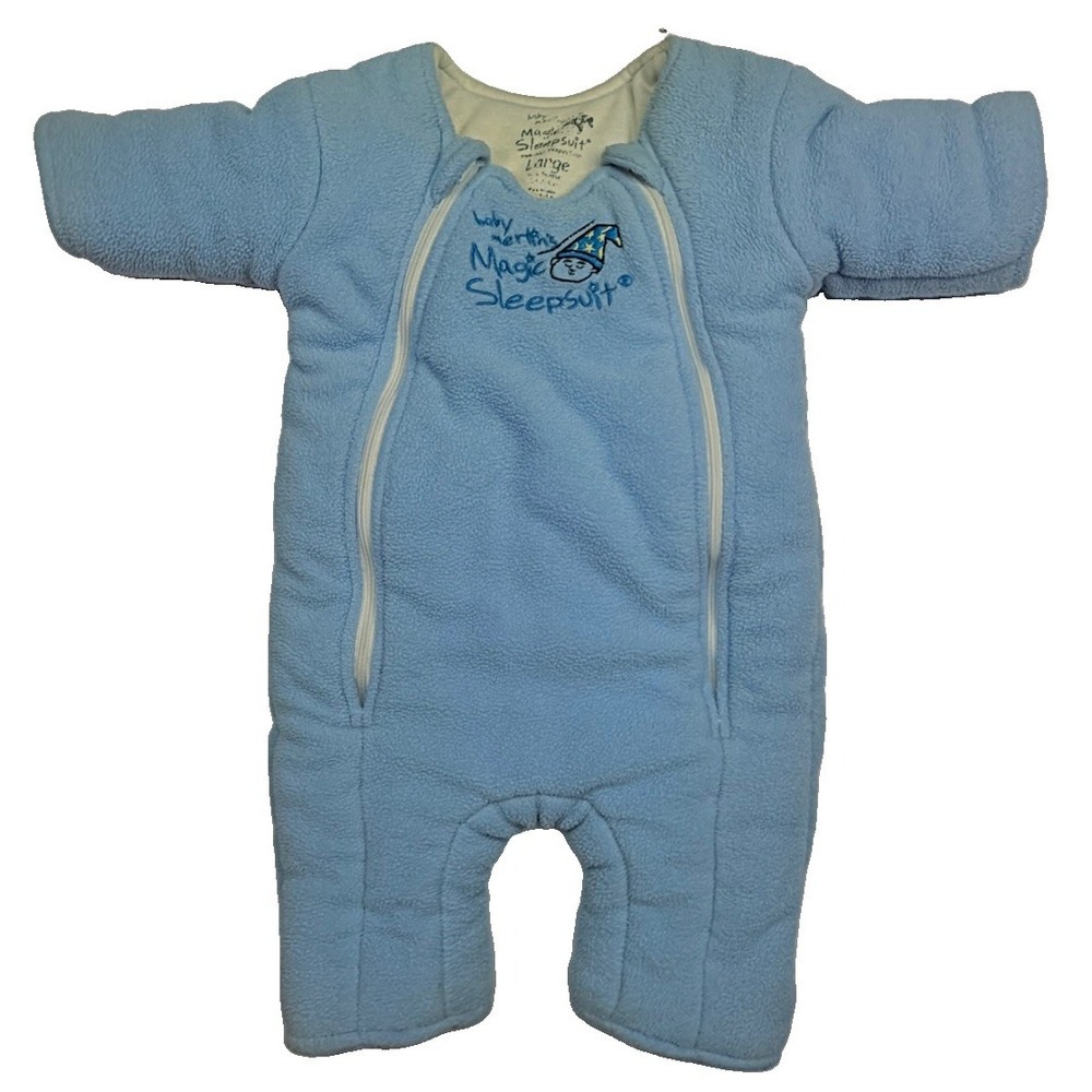 Baby Merlin's Magic Sleepsuit Blue Fleece Baby Sleep Suit Large 6-9 Months